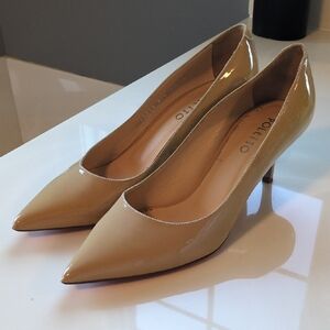 Classic Luxury‎ Patent Leather Chic Beige Heels
